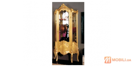 Витрина однодверная, отделка золото, в стиле барокко ROCOCO