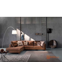 Модульный диван в современном стиле, обивка кожа STEVEN