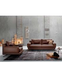 Модульный диван в современном стиле, обивка кожа KENNEDY
