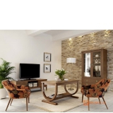 Комплект мебели в гостиную, выполненный из дерева, современный стиль FAMEG