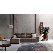 Модульный диван в современном стиле, обивка кожа SOCRATE