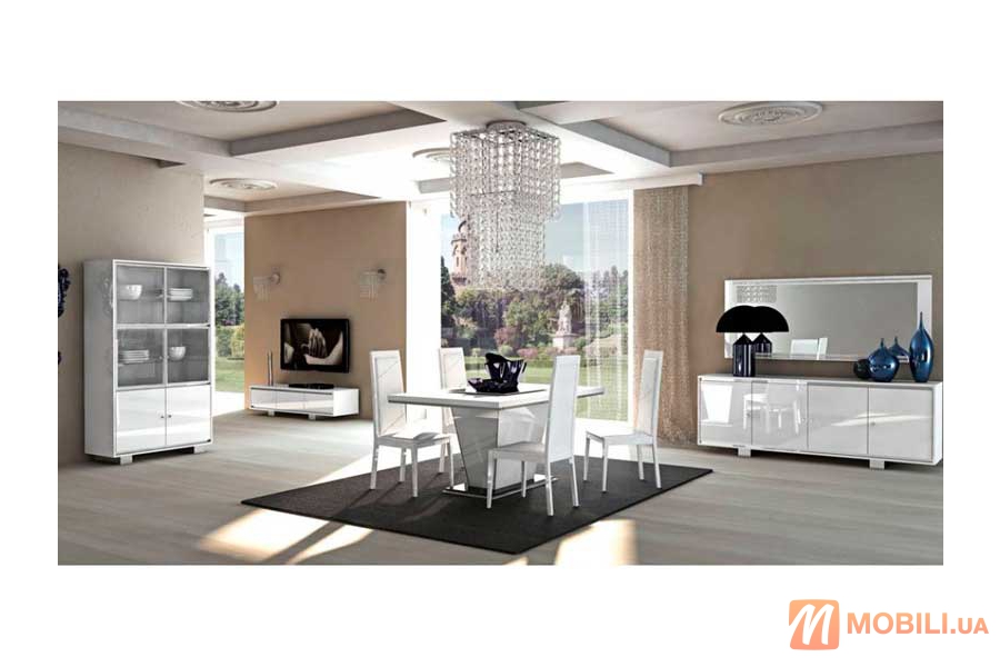 Комплект мебели в столовую комнату, современный стиль CAPRICE WHITE