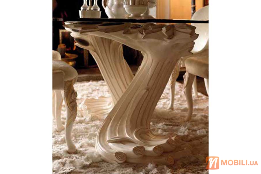 Стол со стеклянной столешницей в классическом стиле SAVIO FIRMINO