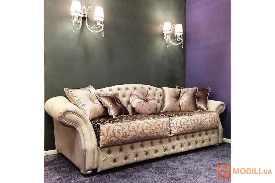 Раскладной диван 3 - х местный в стиле арт деко SUVERETTO