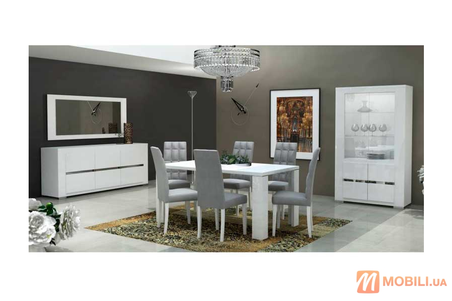 Комплект мебели в столовую комнату, современный стиль ELEGANCE WHITE