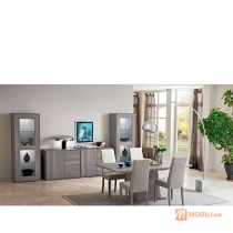 Комплект мебели в столовую комнату, современный стиль FUTURA GREY SAWMARKED OAK